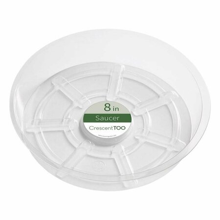 CRESCENT GARDEN 2 in. H X 8 in. D Plastic Plant Saucer Clear BV080S00C